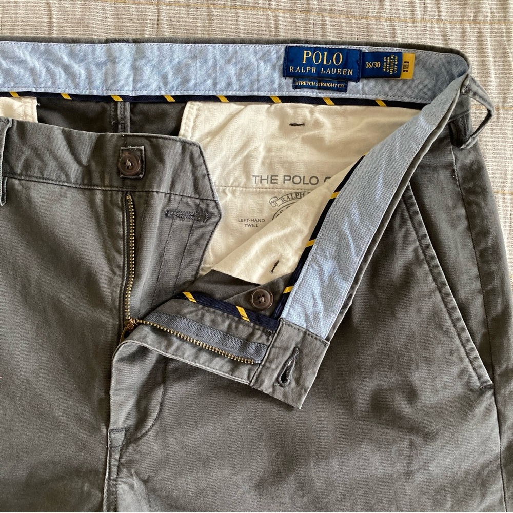 Polo Ralph Lauren gray stretch straight-fit chinos